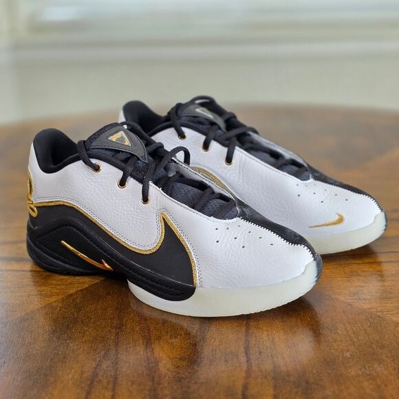 Nike LeBron XXII BHM Black White Basketball Shoes Gold HV8616-100 Women's 8.5 LE - Picture 4 of 16